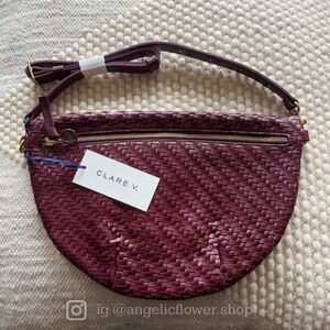 Clare V Grande Fanny Cassis NWT